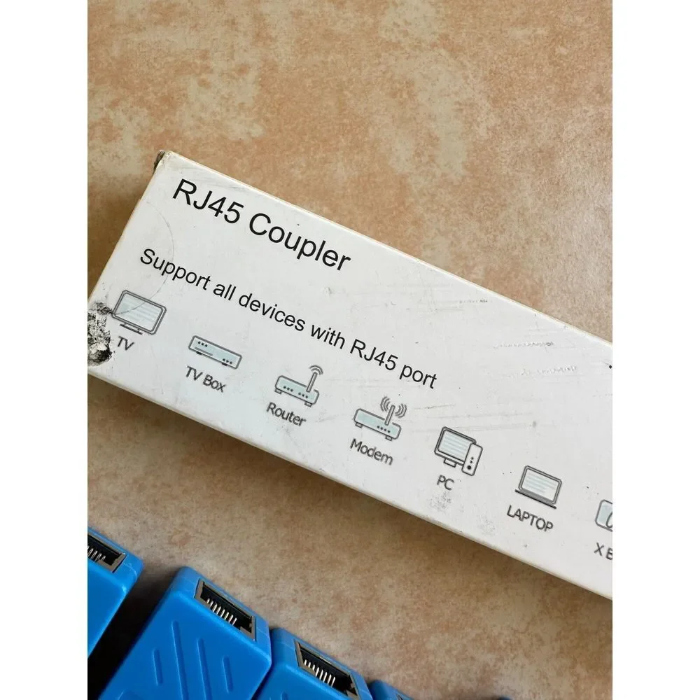 RJ45 Coupler 6 Pack in-Line Coupler Female to‎ Female Ethernet Cat 7,6,5E,5